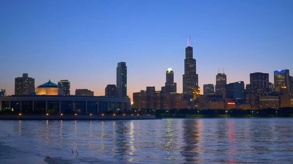 Chicago Skyline com Willis Tower - CHICAGO. ESTADOS UNIDOS - JUNHO 11, 2019 — Fotografia de Stock