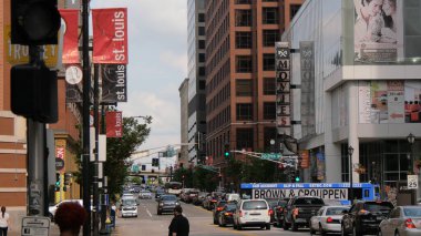 Saint Louis 'deki tipik sokak manzarası - St. LOUIS, Birleşik Devletler - 19 Haziran 2019