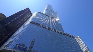 Chicago 'daki Trump Tower ve Hotel, Chicago. Birleşik Devletler - 11 Haziran 2019