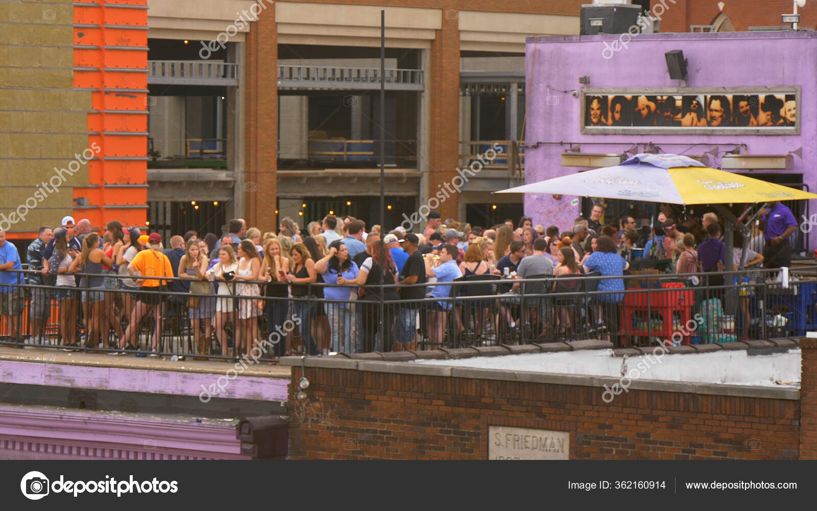 Roof top bars at Nashville Broadway NASHVILLE, UNITED STATES JUNE