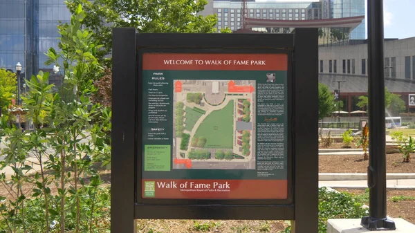 Welkom bij Walk of Fame Park in Nashville - NASHVILLE, Verenigde Staten - 17 juni 2019 — Stockfoto