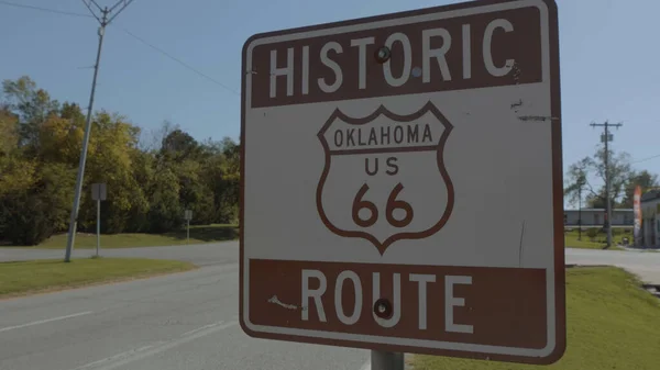 Itinerario storico 66 segno in Oklahoma — Foto Stock