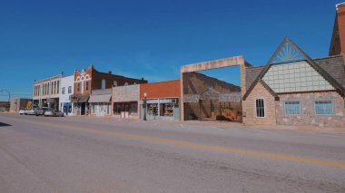 Stroud 'un güzel şehir merkezi. Oklahoma' da küçük bir kasaba.