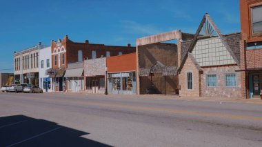 Stroud 'un güzel şehir merkezi. Oklahoma' da küçük bir kasaba.