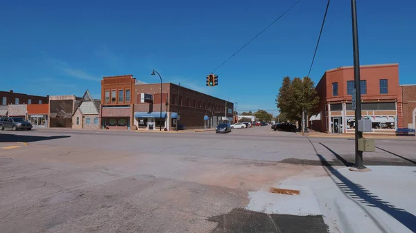 El hermoso centro de la ciudad de Stroud - un pequeño pueblo en Oklahoma — Foto de Stock