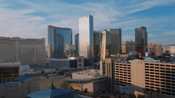 Flygfoto över moderna hotell på Las Vegas strip - LAS VEGAS-NEVADA, 11 oktober 2017 — Stockfoto