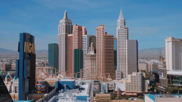 Belle skykine de Las Vegas Strip avec NY NY Hôtel et Casino - LAS VEGAS-NEVADA, 11 OCTOBRE 2017 — Photo