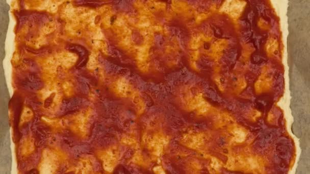 制作比萨饼-停止运动剪贴画食物摄影 — 图库视频影像