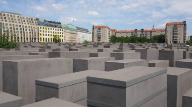 Berlin 'deki Dünyaca ünlü Yahudi Soykırımı Anıtı - Berlin Şehri - 21 Mayıs 2018