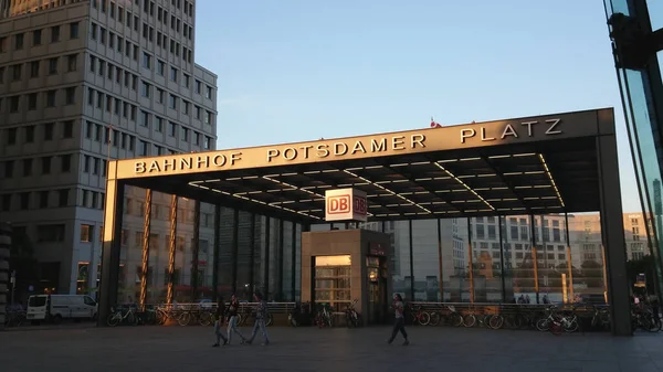 The Potsdamer Platz Railway station in Berlin - CITY OF BERLIN, GERMANY - May 21, 2018 — стоковое фото