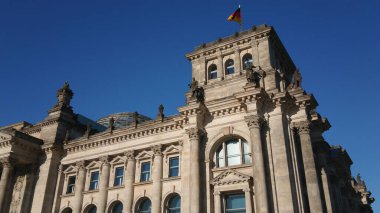 Alman parlamento binası Reichstag - Berlin 'deki parlamento binaları - BERLIN, GERMANY ŞEHRİ - 21 Mayıs 2018
