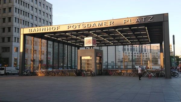 The Potsdamer Platz Railway station in Berlin - CITY OF BERLIN, GERMANY - May 21, 2018 — стоковое фото