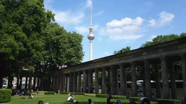 Berlin TV Tower - view from Museum Island - CITY of BERLIN, GERMANY - MAY 21, 2018 — стокове фото