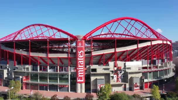 Estadio Fútbol Más Famoso Lisboa Estadio Luz Del Benfica Lisboa — Vídeos de Stock