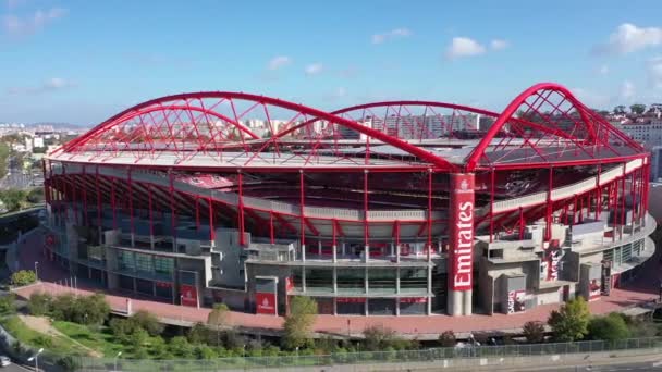 Vol Aérien Long Stade Football Benfica Lisbonne Appelé Estadio Luz — Video