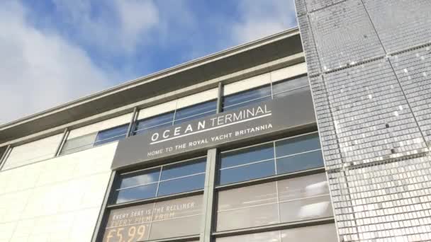 Ocean Terminal in Edinburgh Leith — Stock Video