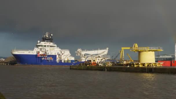 爱丁堡港-丽斯海运码头 — 图库视频影像