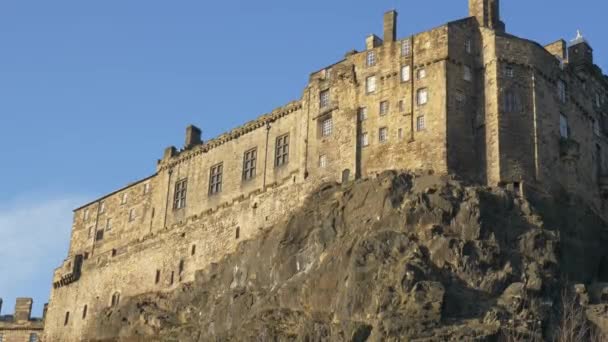 The Castle of Edinburgh - Edinburgh city scapes — Stok video