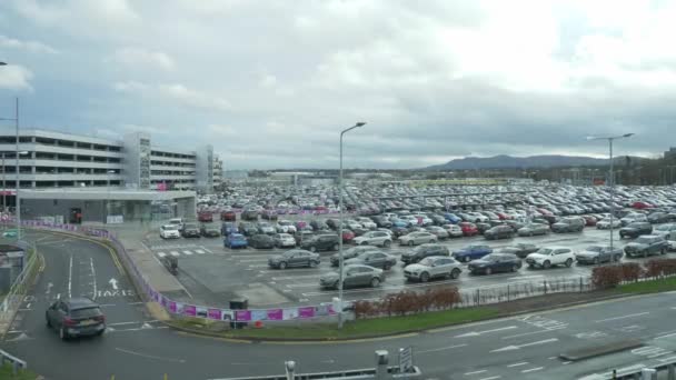 Edinburgh Airport - wide angle view — Stock Video