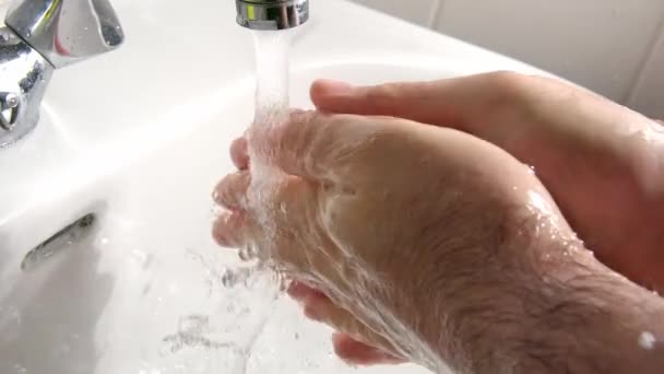 Washing hands with soap and fresh water - in times of Corona virus Covid-19 — Stock Video