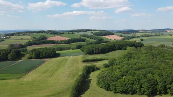 Hermosas Tierras Cultivo Desde Arriba Paisaje Rural Fotografía Aérea Por — Vídeo de stock