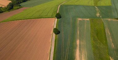 Yukarıdan tarımsal alanlar - harika doğa
