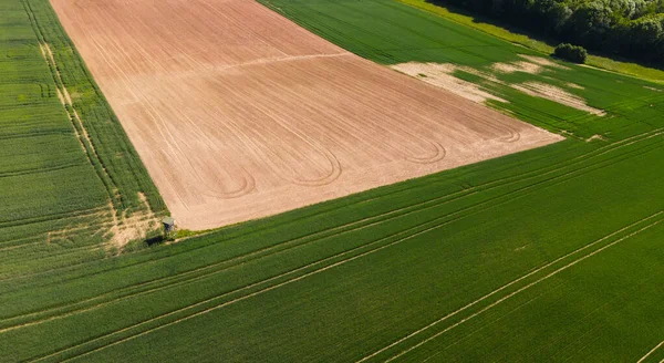 Bei terreni agricoli dall'alto - paesaggio rurale — Foto Stock