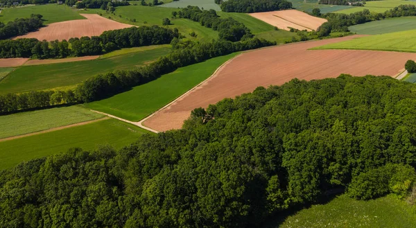 Bei terreni agricoli dall'alto - paesaggio rurale — Foto Stock