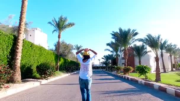 Özgürlüğün, Mısır'daki dinlenme zevk tadını — Stok video