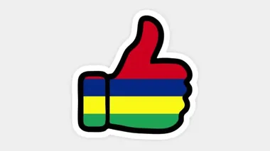 Çizim, animasyon, kalp şeklinde, sohbet şeklinde, başparmağınla Mauritius bayrağı gibi. Beyaz arkaplan