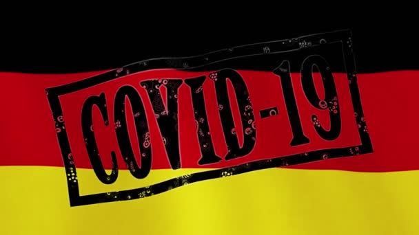 Brote de coronavirus en Alemania. 2019-ncov influencia en la economía estatal. epidemia de covidio-19, crisis global. concepto de la humanidad luchando con el nuevo virus mortal . — Vídeo de stock