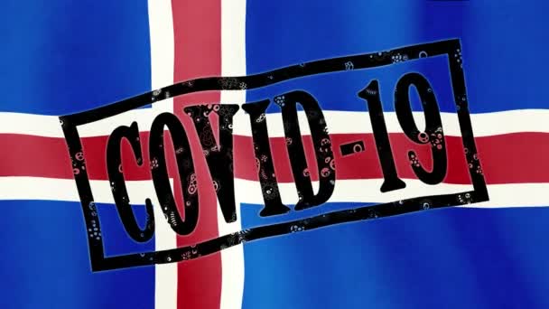 İzlanda 'da koronavirüs salgını. 2019-Ncov 'un eyalet ekonomisi üzerindeki etkisi. Covid-19 salgını, küresel kriz. İnsanlık kavramı yeni ölümcül virüsle mücadele ediyor. — Stok video