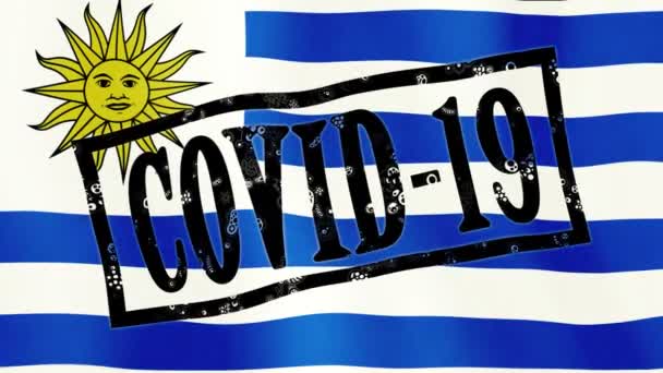 Épidémie de coronavirus en Uruguay. 2019-ncov influence sur l'économie de l'État. épidémie covid-19, crise mondiale. concept d'humanité aux prises avec un nouveau virus mortel . — Video