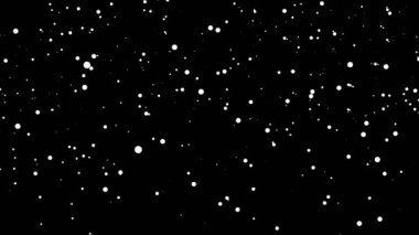 Soyut büyülü arkaplan. Parıldayan, parlak, yuvarlak şekilli parçacıklar siyah arkaplana düşüyorlar. Uçan, titreyen, yuvarlak ışık parçacıkları, ışıldayan .