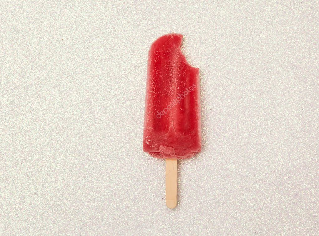 Tasty and refreshing strawberry palette on a bright colored background
