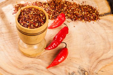 kırmızı biber veya kırmızı biber pul dağınık ezilmiş 