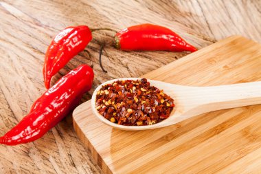 kırmızı biber veya kırmızı biber pul dağınık ezilmiş 