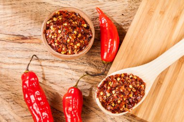 kırmızı biber veya kırmızı biber pul dağınık ezilmiş 