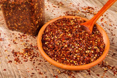 kırmızı biber veya kırmızı biber ezilmiş 