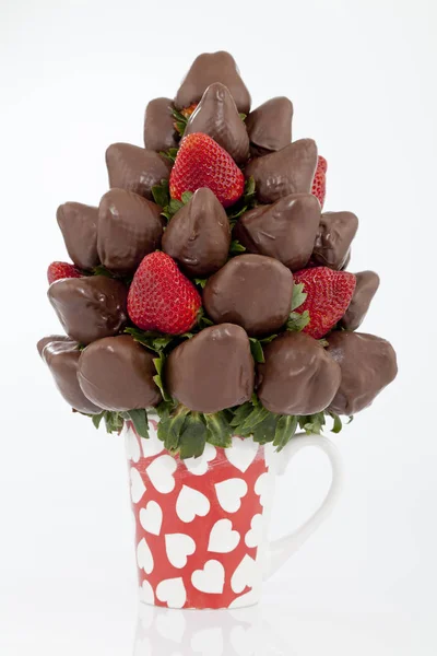 Φράουλες Επικάλυψη Σοκολάτας Για Ειδικές Περιστάσεις — Φωτογραφία Αρχείου