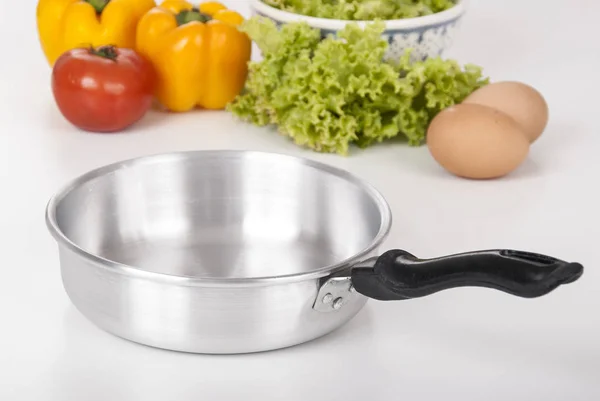 Frying Pan White Background — Stock Photo, Image