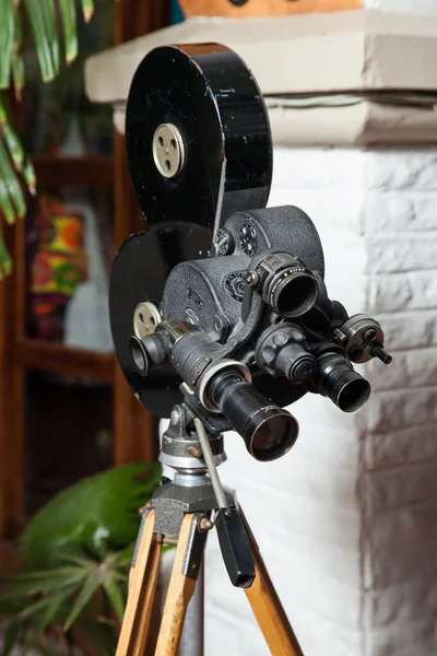 Indústria Cinematográfica Câmera Antiga Para Filmar — Fotografia de Stock