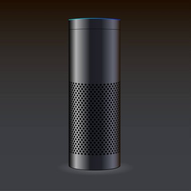 Black Smart Speaker.eps vektör dosyası