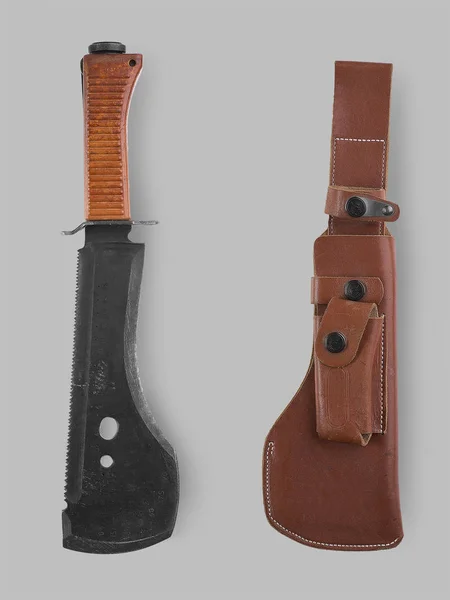 Coltello sopravvivenza con fodero — Foto Stock