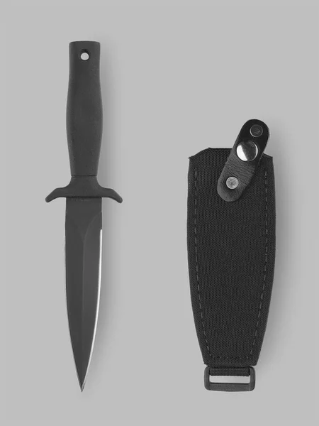 Combat knife with scabbard — Stock Photo, Image