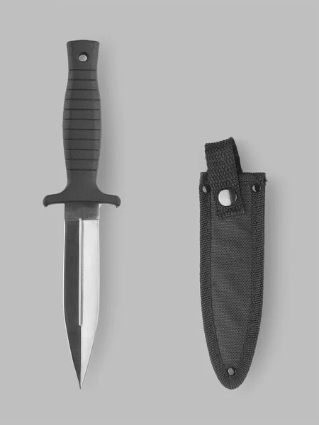 Combat knife with scabbard — Stock Photo, Image
