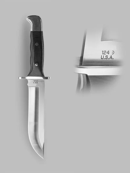 Combat knife with scabbard — Stock Photo, Image