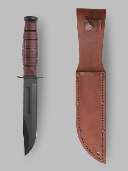 Coltello da combattimento con fodero — Foto Stock