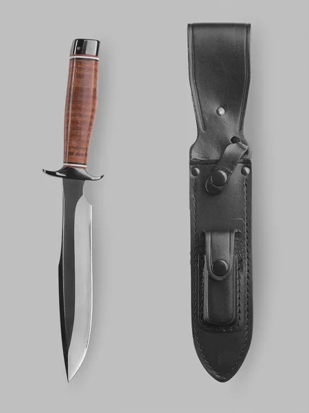 Bojový nůž s pochvou Royalty Free Stock Fotografie