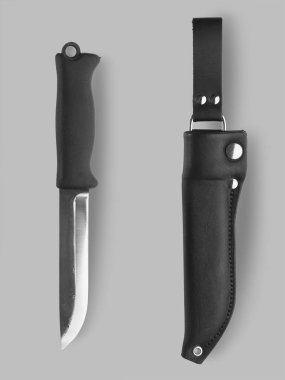 Combat knife with scabbard clipart